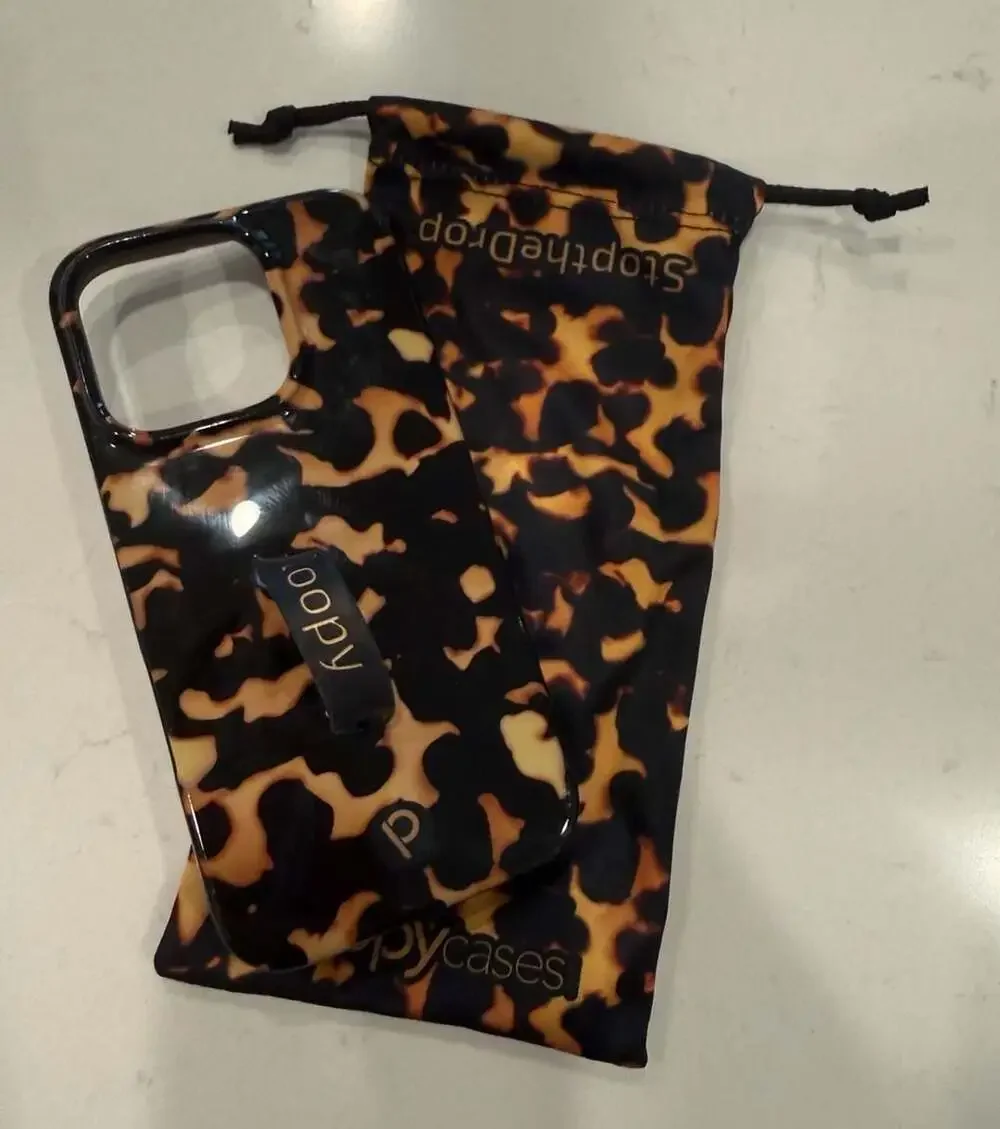 Loopy Cases Tortoise Shell iPhone Case with Loop iPhone 16 Pro Righty